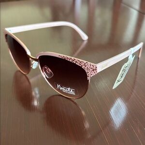 Nanette Lepore Cat Eye Rose Gold Metal Frame,Metal 100% UV protection sunglasses